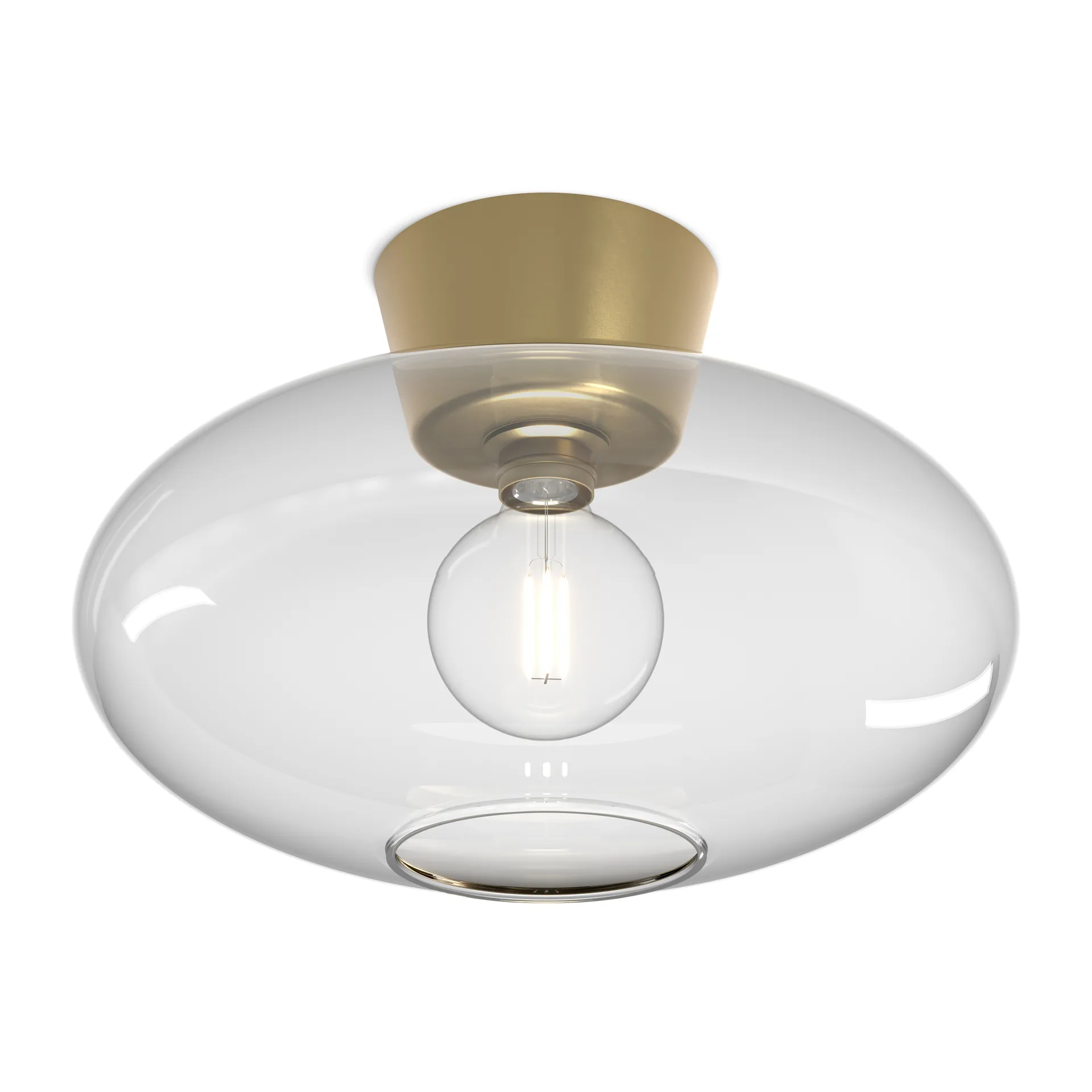 Bullo Loftlampe XL Ø38 Brass/Clear - Belid - Stue - Metal