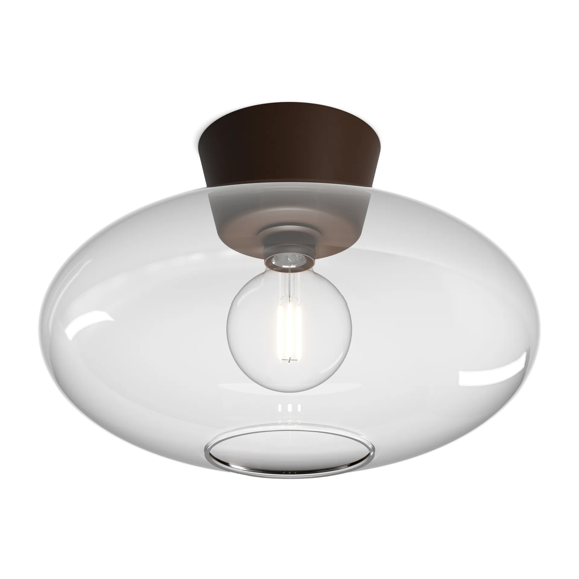 Bullo Loftlampe XL Ø38 Oxid/Clear - Belid - Stue - Metal