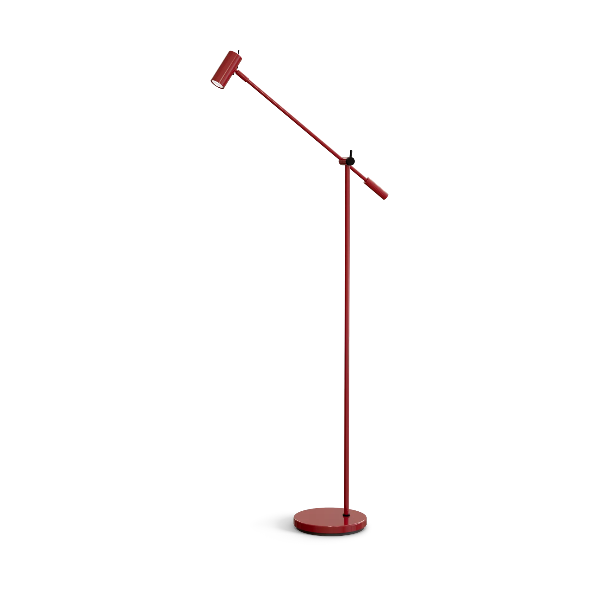 Belid Cato gulvlampe 134 cm Blank rubinrød-mat sort