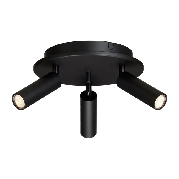 Cato Slim rund takspotlight 3:a, Mattsvart-LED
