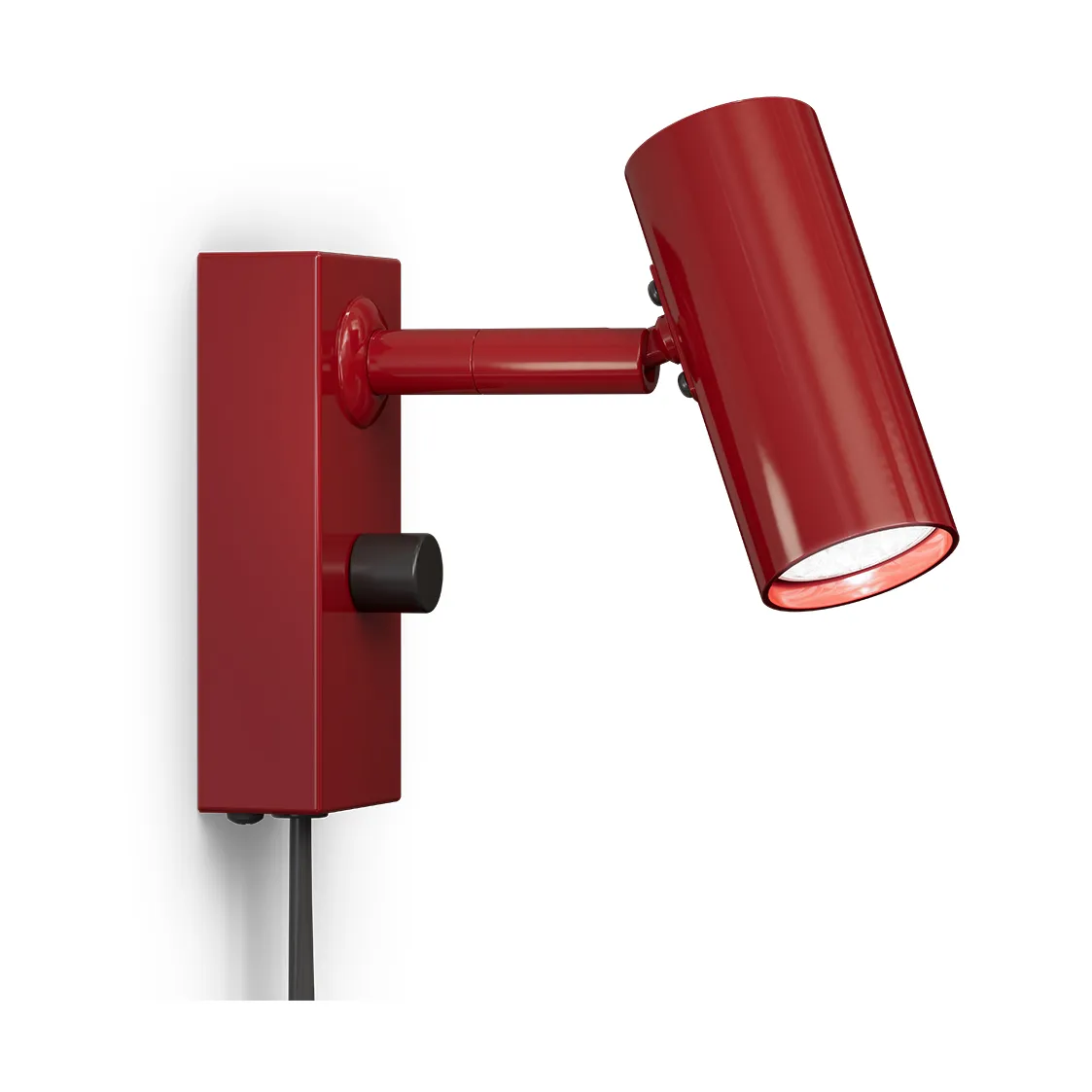 Cato Væglampe Blank Ruby Rød/Mat Sort - Belid - Stue - Metal