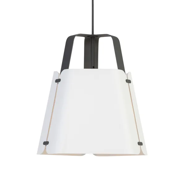 Fold pendel Ø34 cm, Antracit-Vit struktur