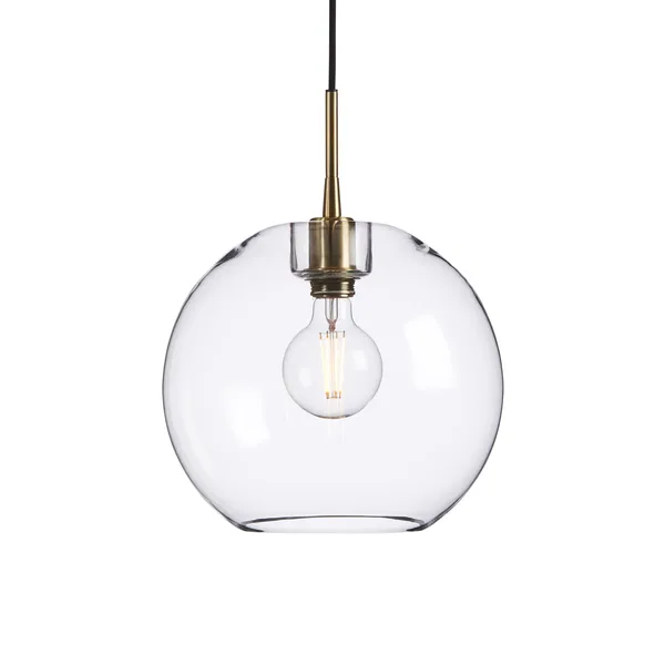 Gloria pendel Ø32 cm, Mässing-klarglas