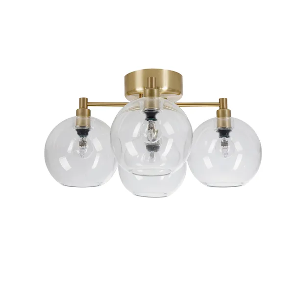 Gloria plafond, mässing, klarglas