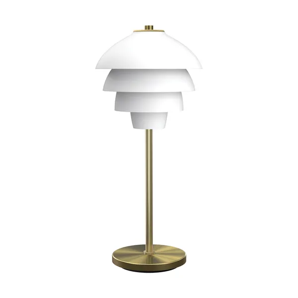 Valencia bordslampa 41 cm, Mattvit-mässing