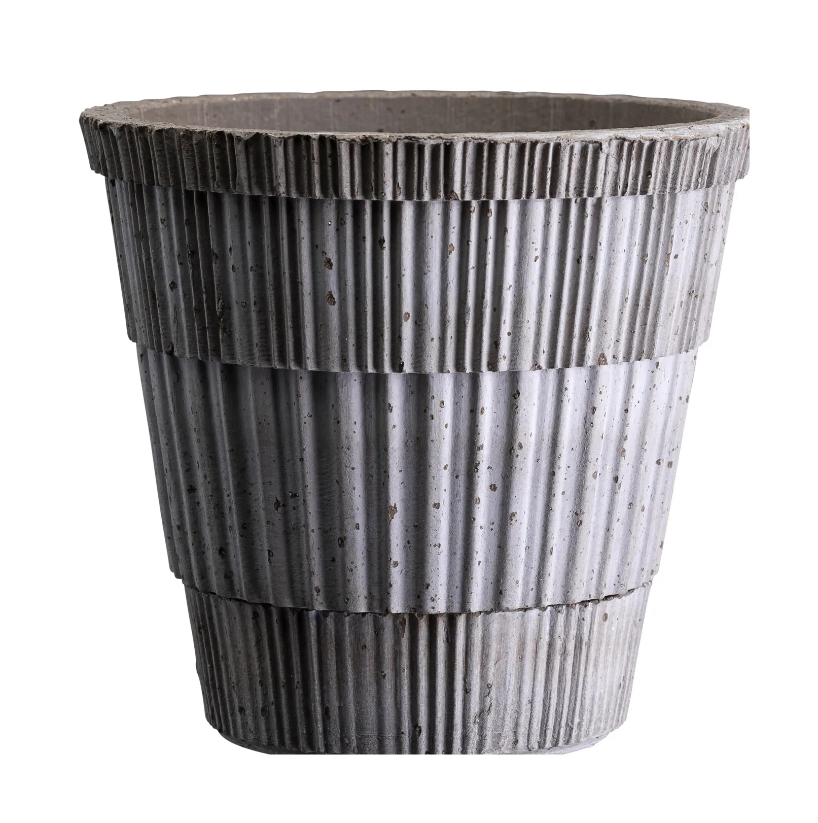 Bergs Potter Cache-pot Atlas raw avec soucoupe Grey, Ø