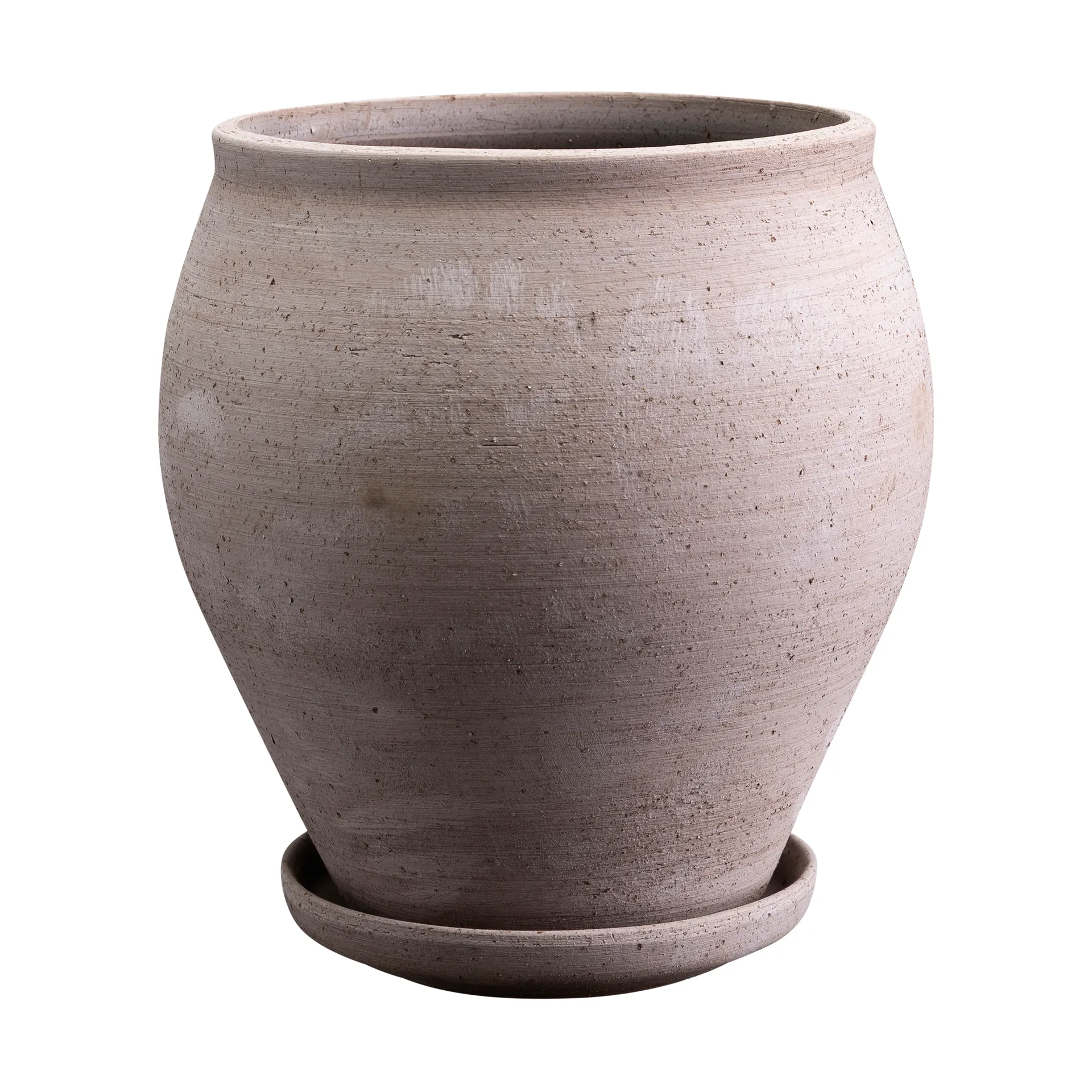 Bergs Potter Cache-pot avec soucoupe Delphi 2 pièces Gris, Ø