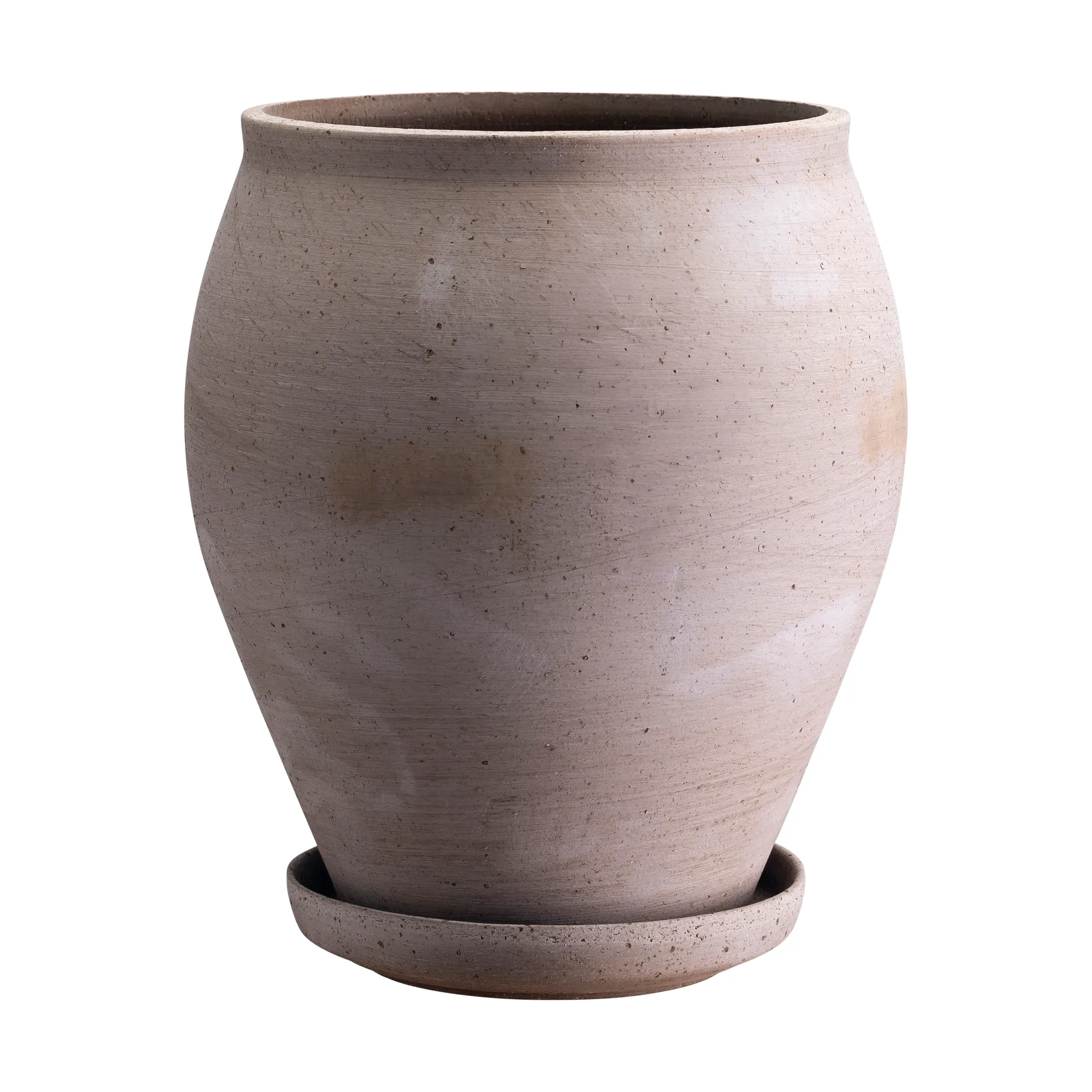 Bergs Potter Cache-pot avec soucoupe Delphi 2 pièces Gris, Ø, haut