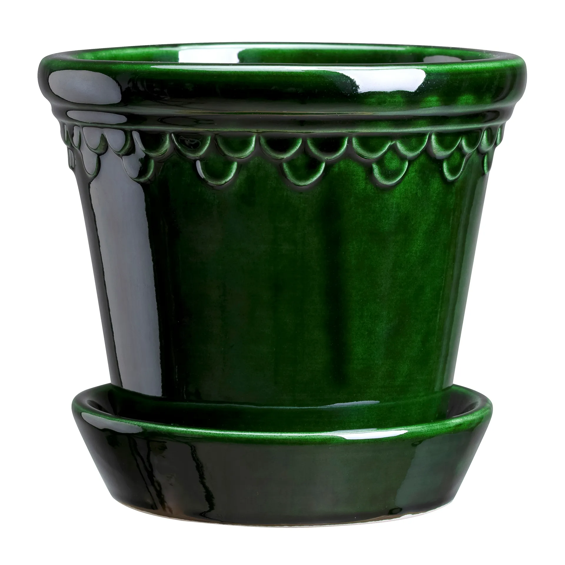 Bergs Potter Cache-pot émaillé Københavner Ø Vert