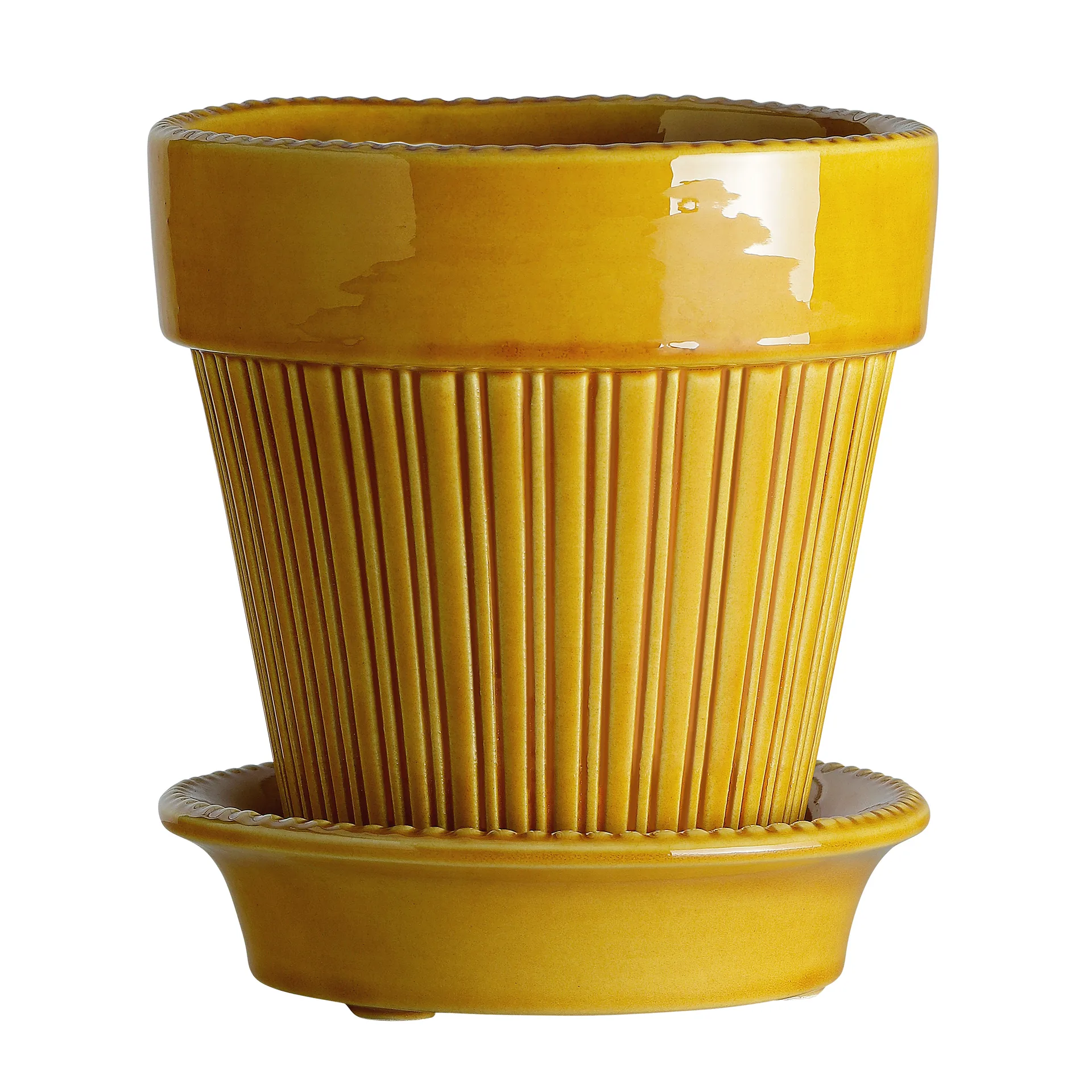 Bergs Potter Cache-pot émaillé Simona Ø Jaune
