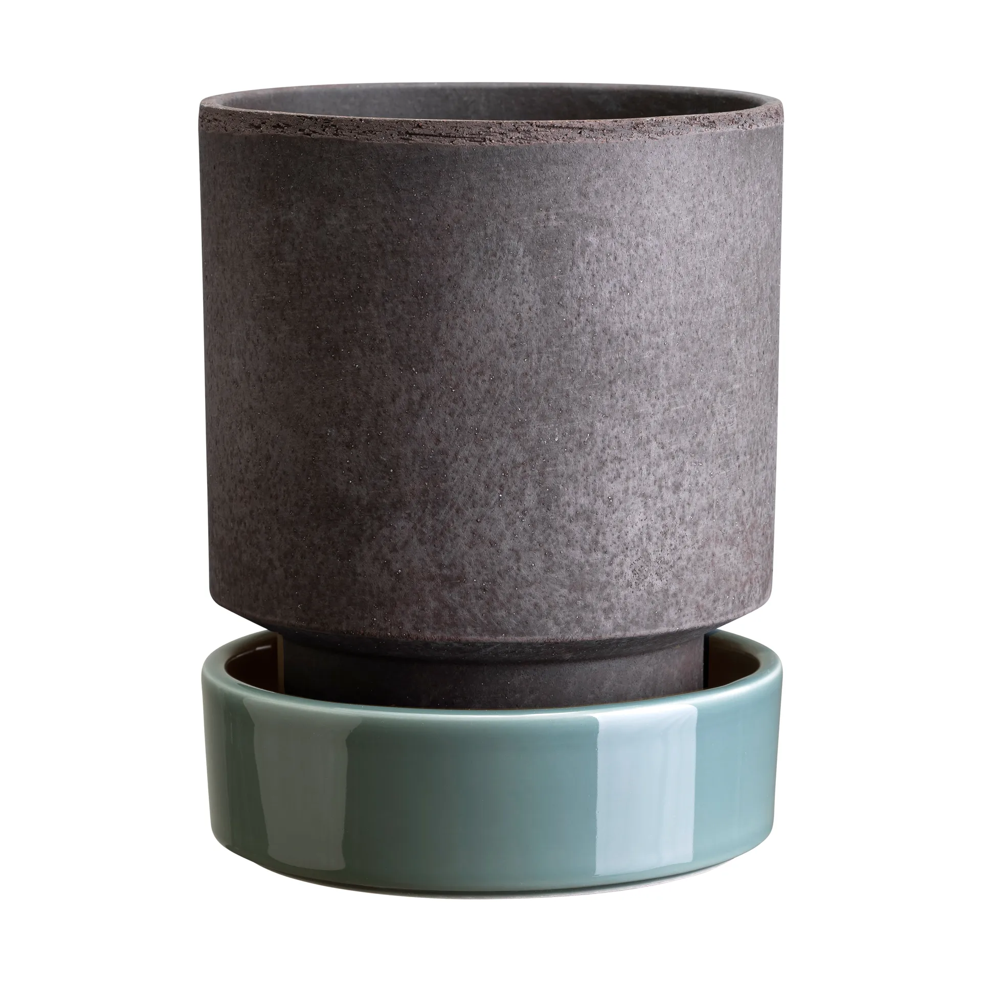 Bergs Potter Pot Hoff Ø, Raw Grey-Misty Blue