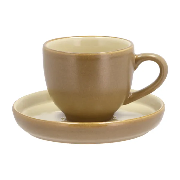 Bitz espressokopp med fat 7 cl matt, Wood