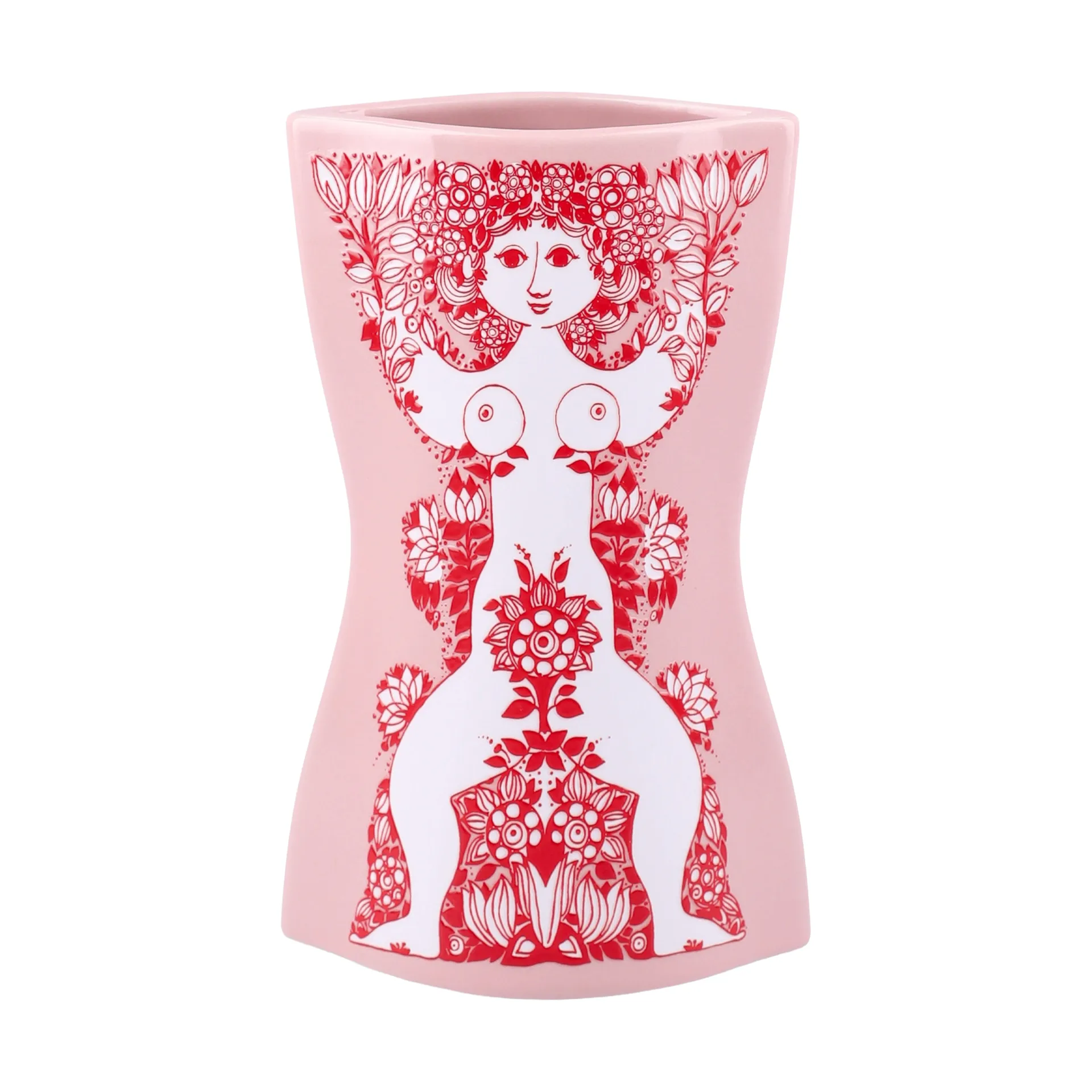Bjørn Wiinblad Vase Nina Pink-rouge, 16,5 cm