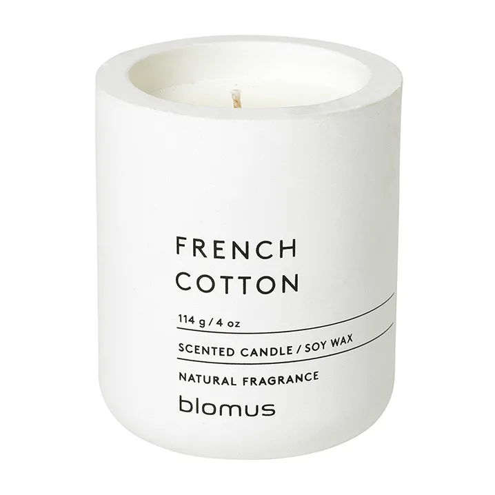 blomus Bougie parfumée Fraga 24 heures French Cotton-Lily White