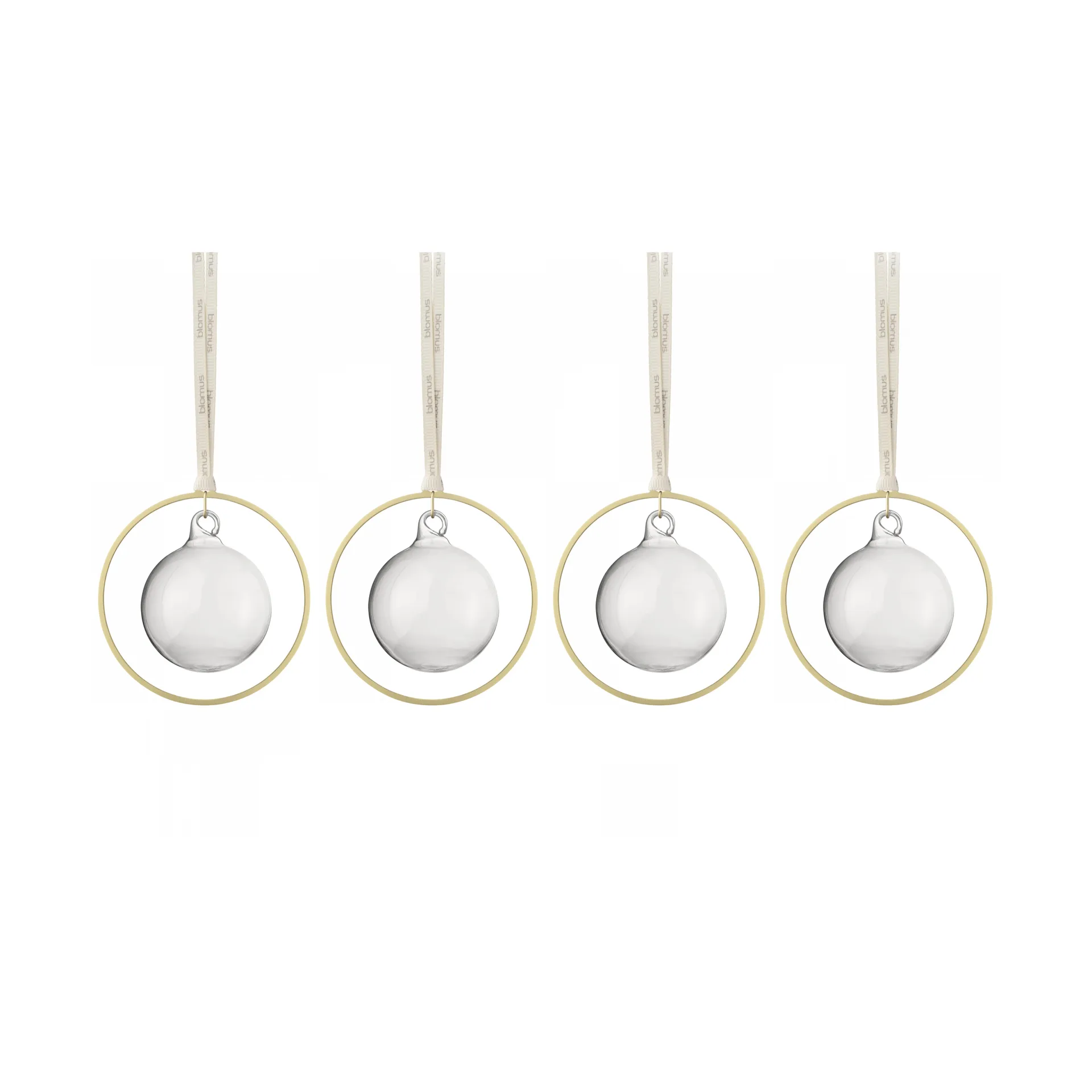 blomus Boule de Noël KITAI 8,5 cm lot de 4 Clear