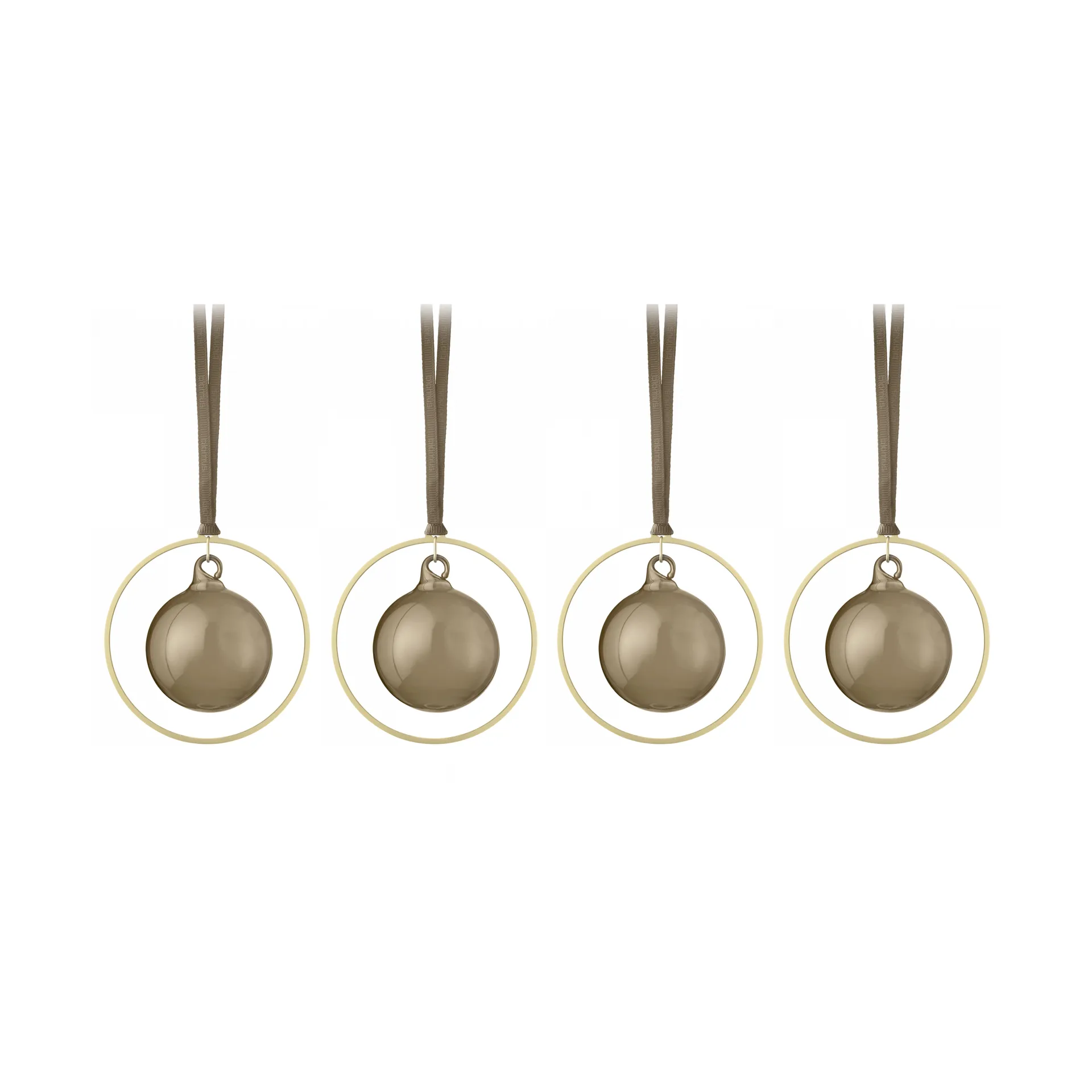 blomus Boule de Noël KITAI 8,5 cm lot de 4 Coffee