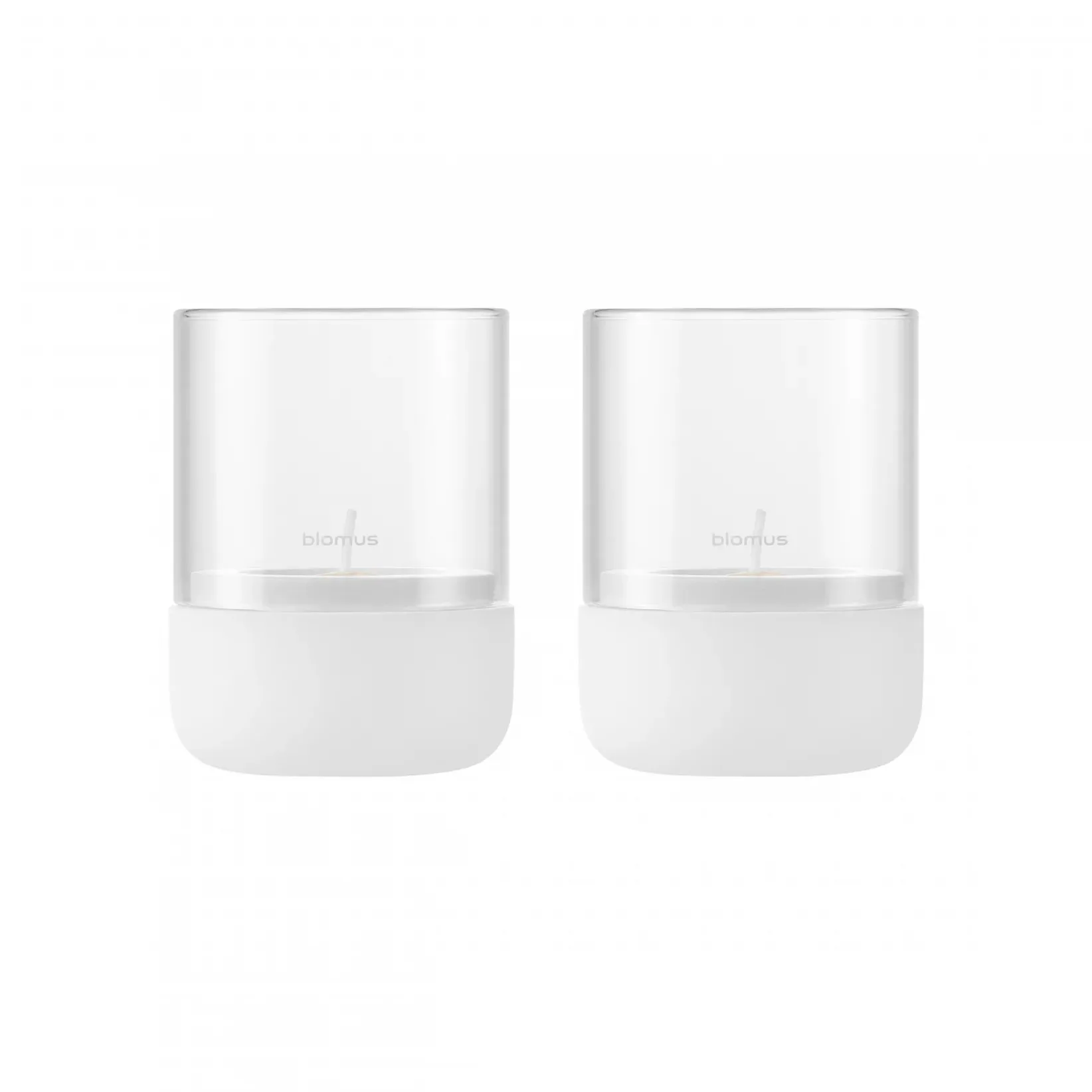 blomus Calma fyrfadsstage Ø7 cm 2-pak Lily white