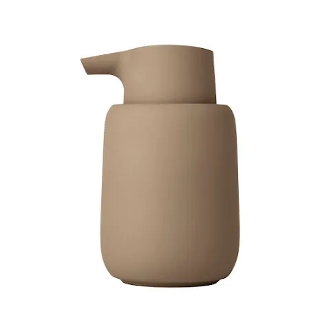 blomus Distributeur de savon Sono en céramique Ø8,5 cm Marron