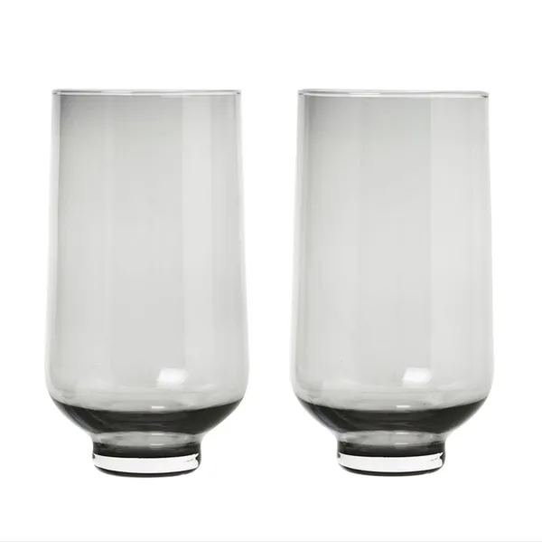 Flow högt tumblerglas 2-pack, Smoke