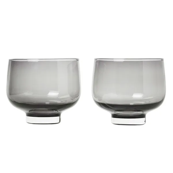 Flow tumblerglas 22 cl 2-pack, Smoke