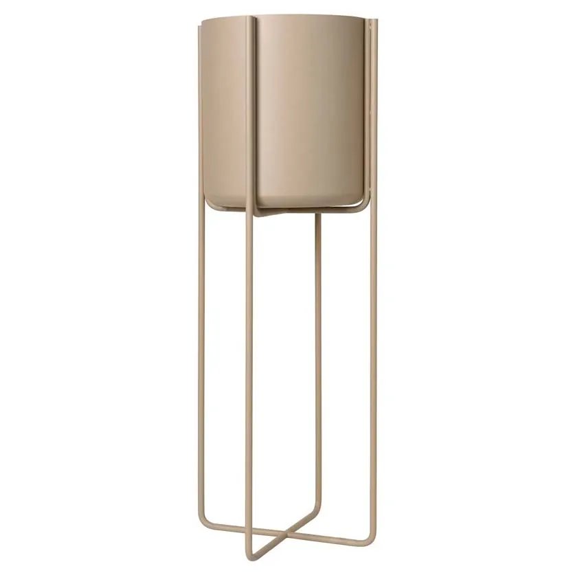 blomus Kena krukke på ben M h80,5 cm Ø29 cm Nomad (beige)
