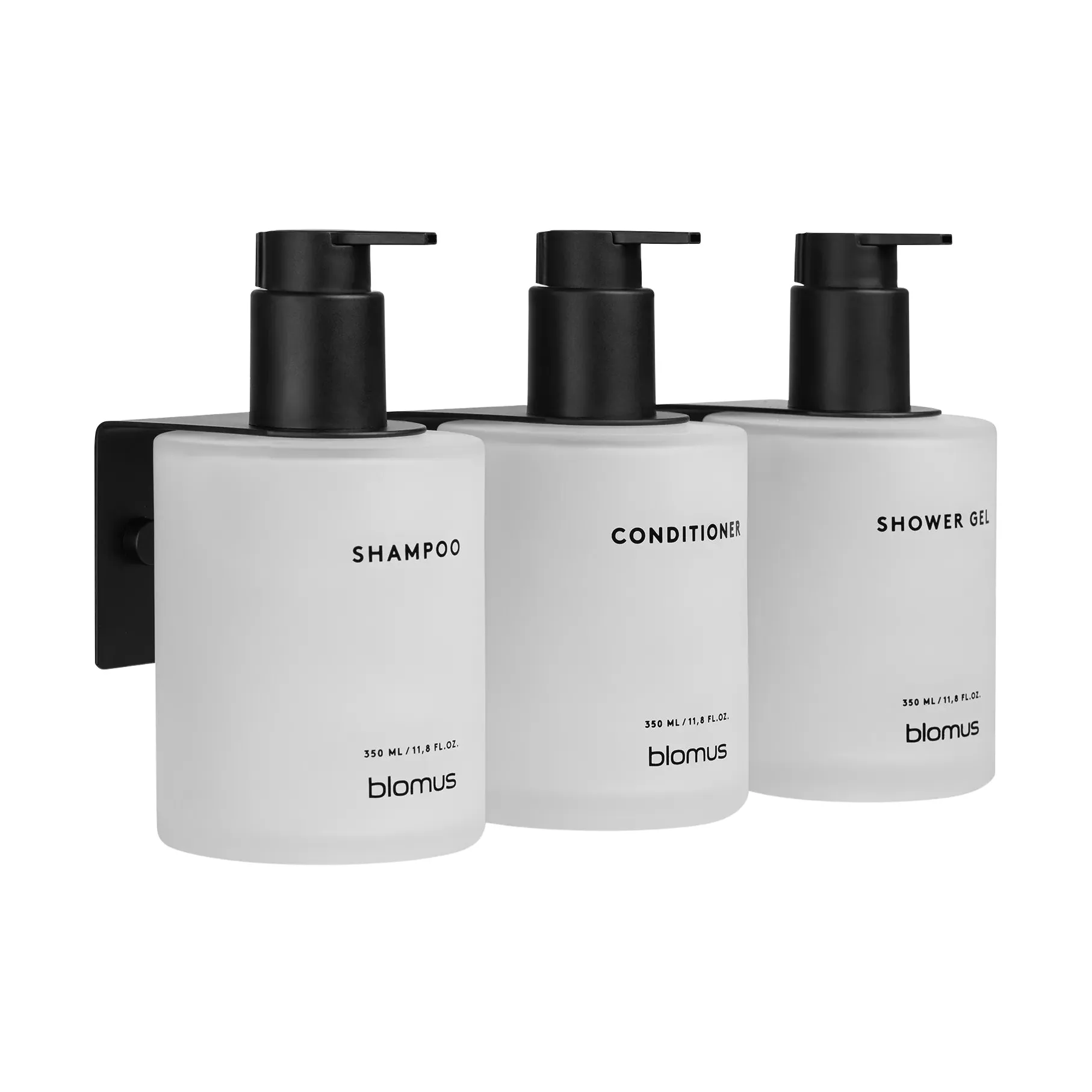blomus Kirei glasflasker inkl. vægholder 3-pak Hvid, monteres med skrue