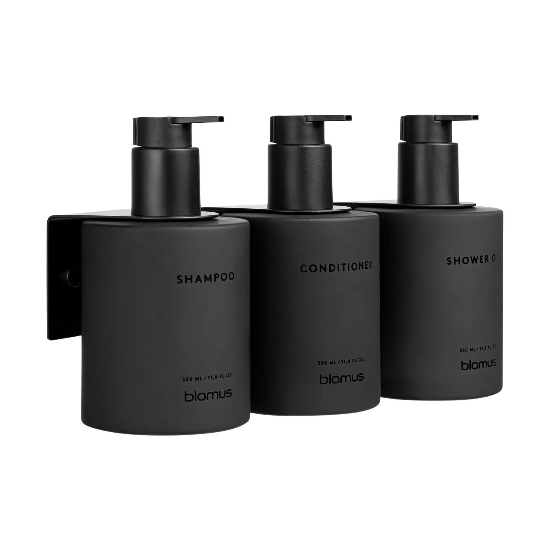 blomus Kirei glasflasker inkl. vægholder 3-pak Smoke, monteres med skrue