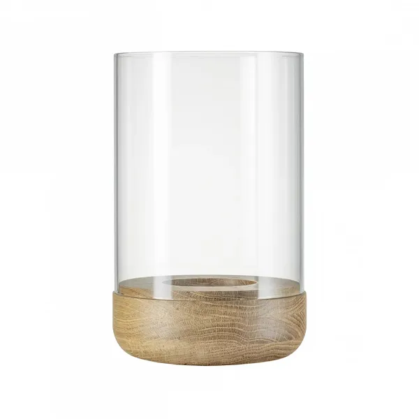 Lanto lanterna ljuslykta M Ø12 cm, Transparent-oak
