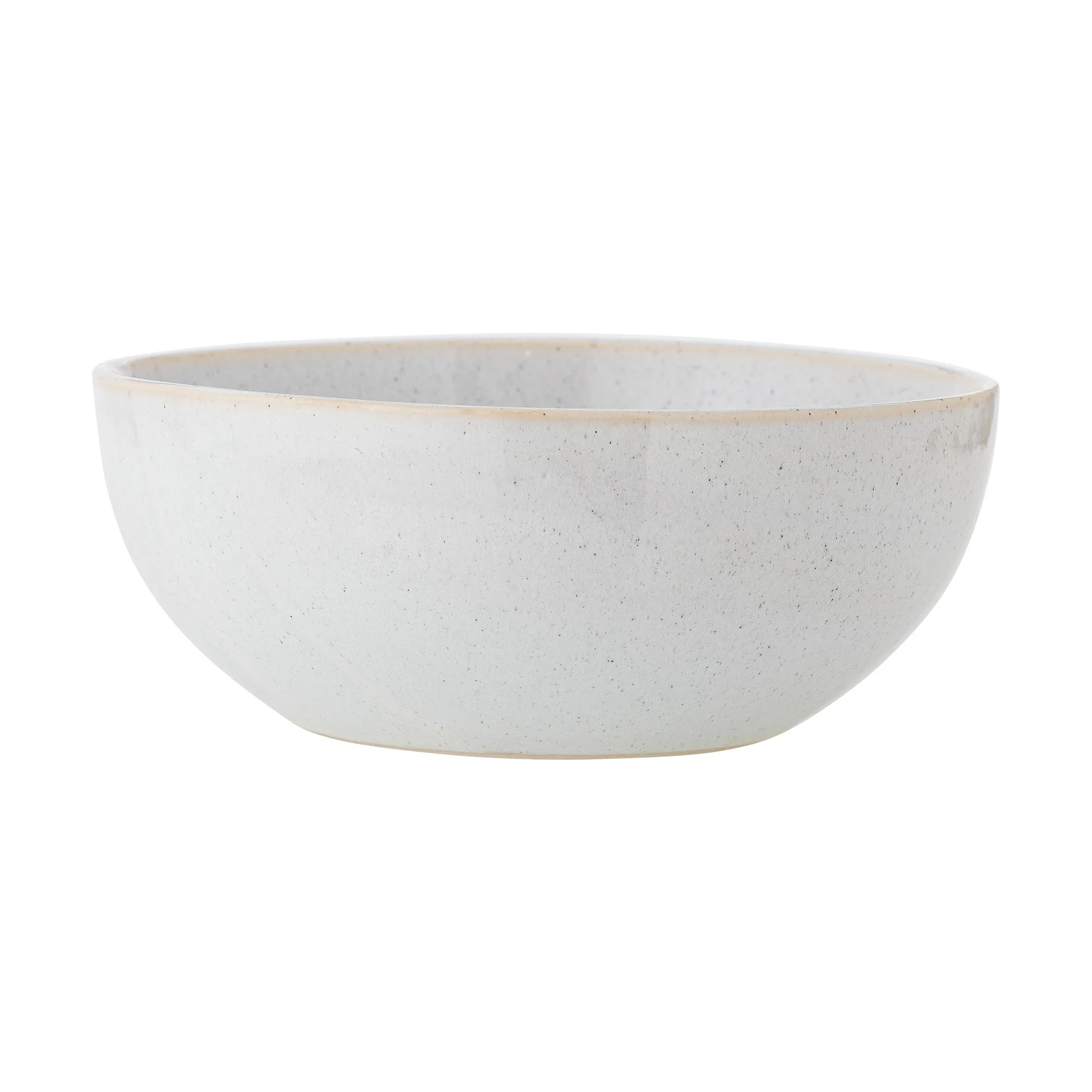 Bloomingville - Addison Skål, Hvid, Stentøj - Ø22,5 Ã H9 cm
