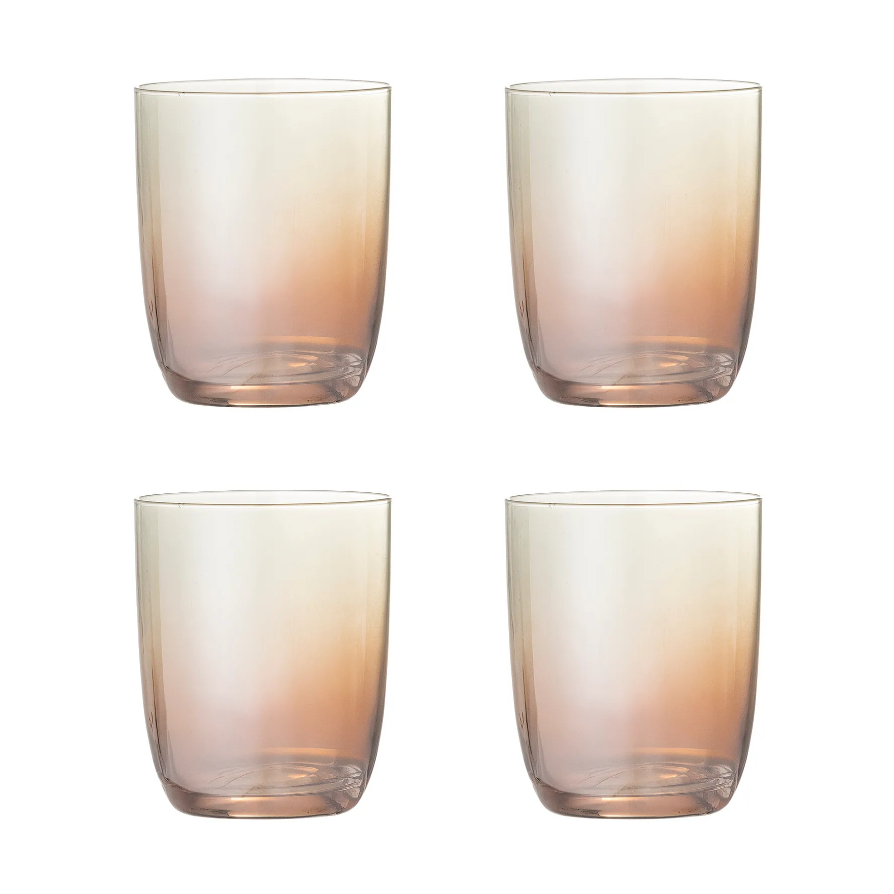 Bloomingville - Aston Drikkeglas, bronze, Glas - Ø8 Ã H10 cm, sæt med 4