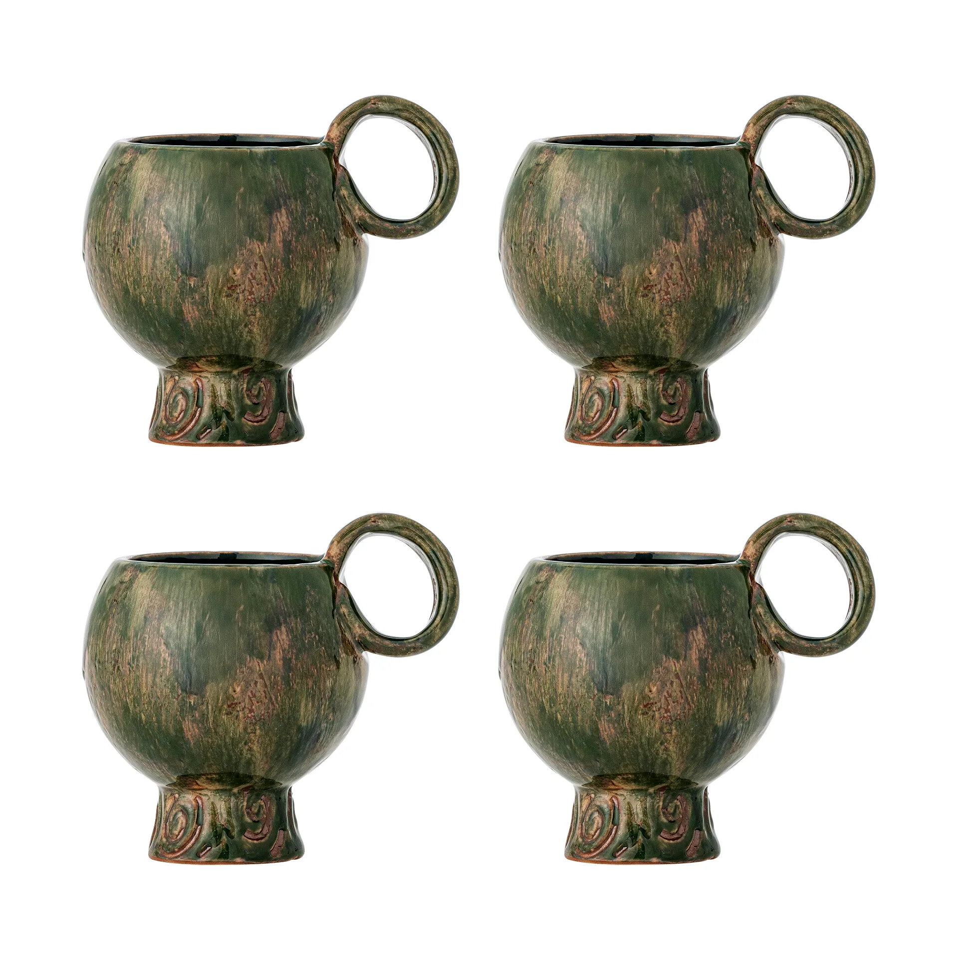 Bloomingville Avonlea kopp 4-pack Gr&ouml;n