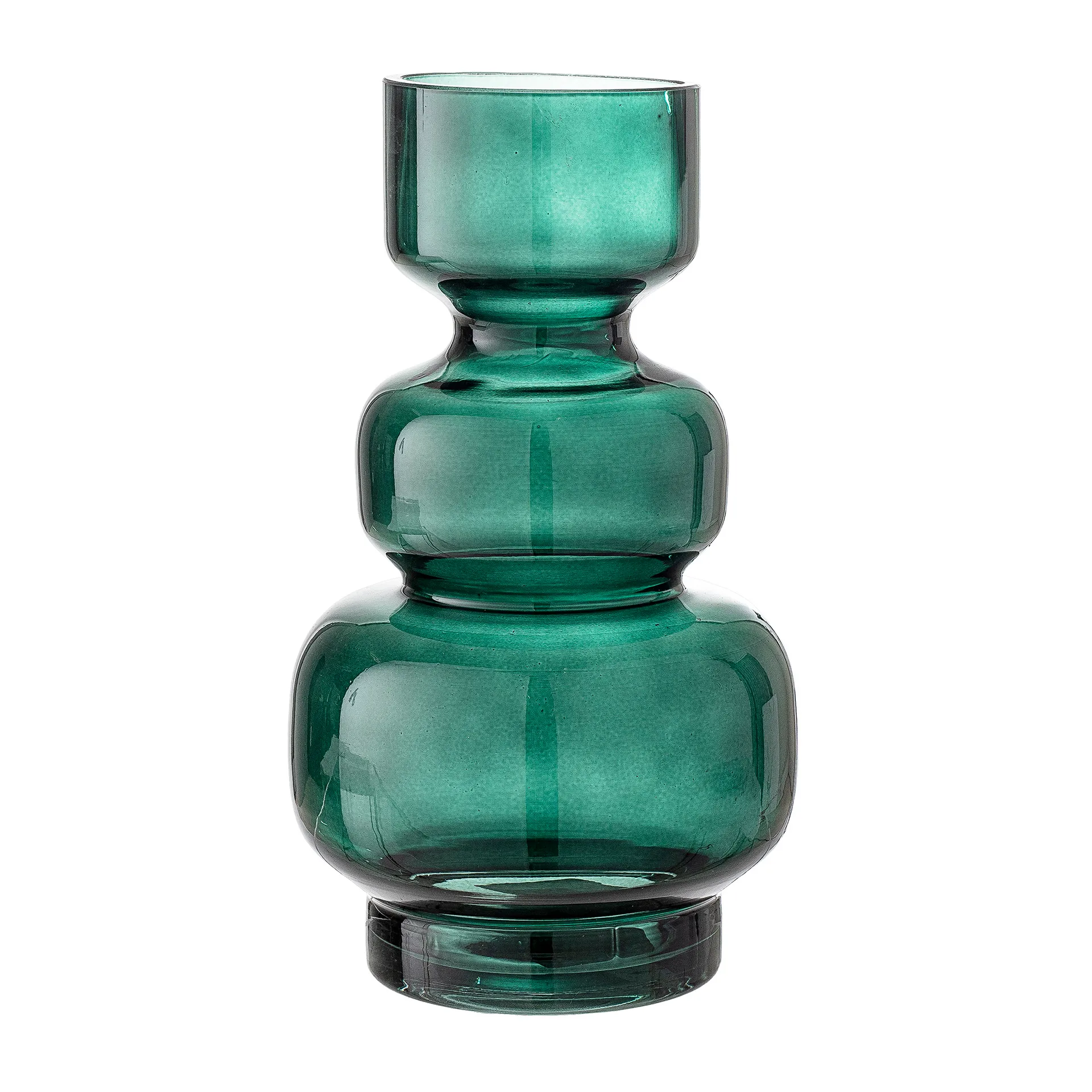 Gulvvase Bloomingville Johnson sprayfarvet glas grøn Ø14,5 x H25 cm