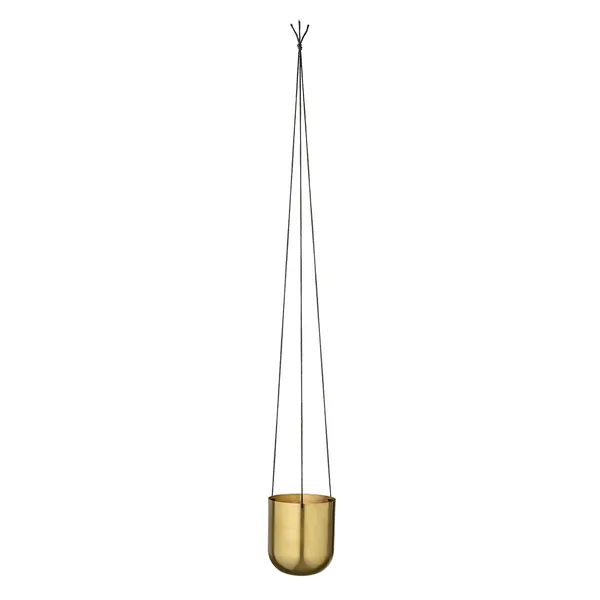 Bloomingville hängande kruka metall Ø13.5 cm, mässing