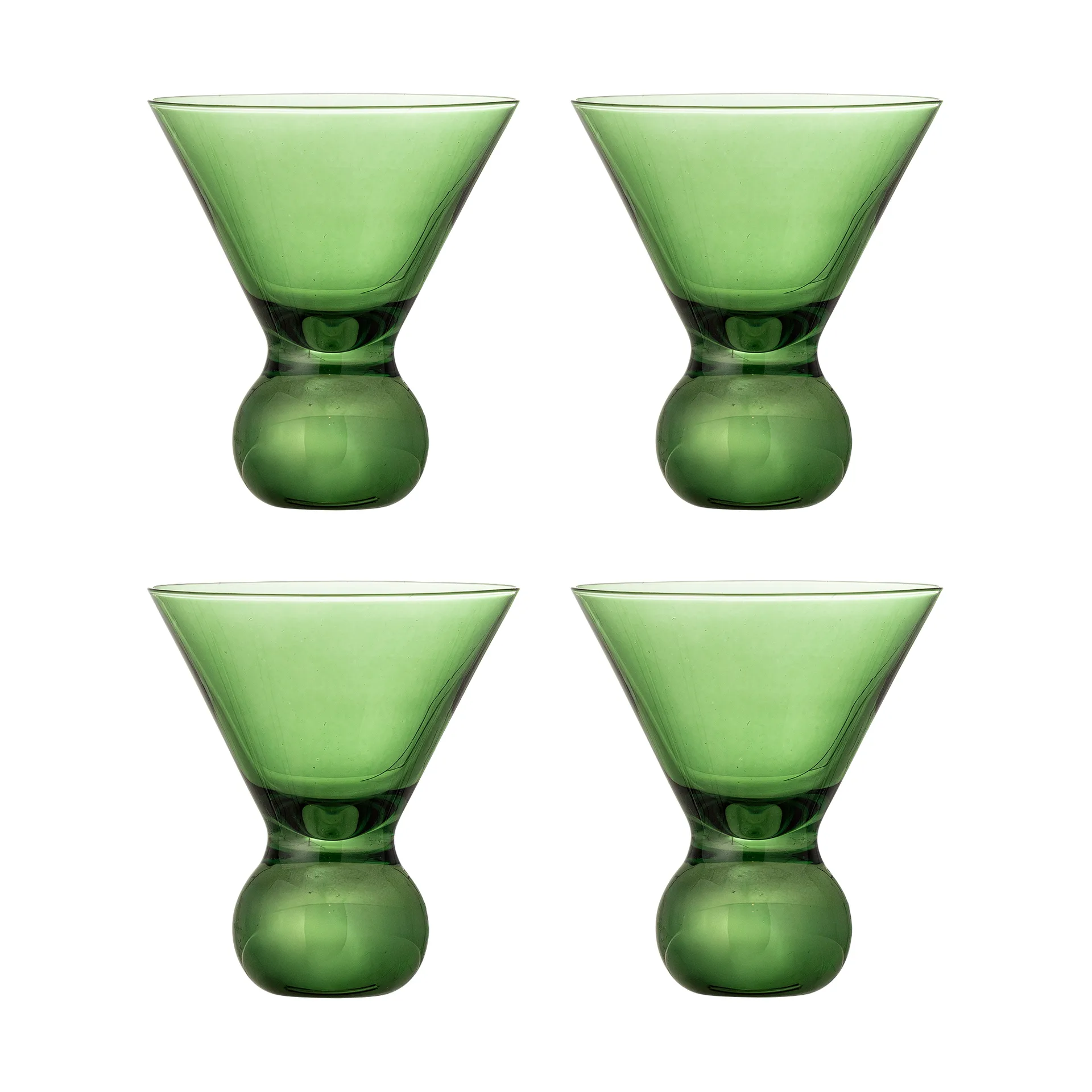 Bloomingville Corliss cocktailglas 4 pak Gr&oslash;n