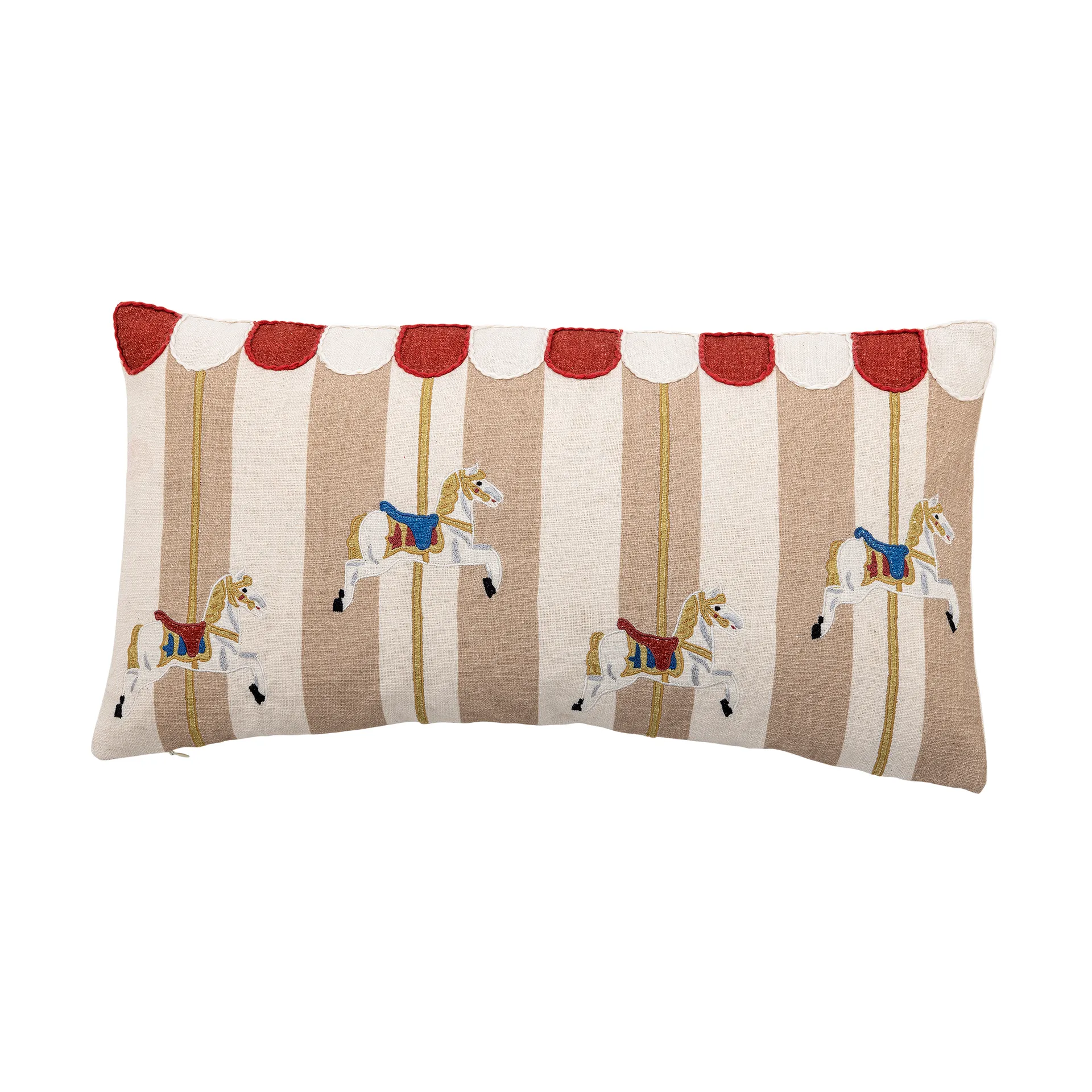 Bloomingville Coussin Merry-go-round cm Naturel