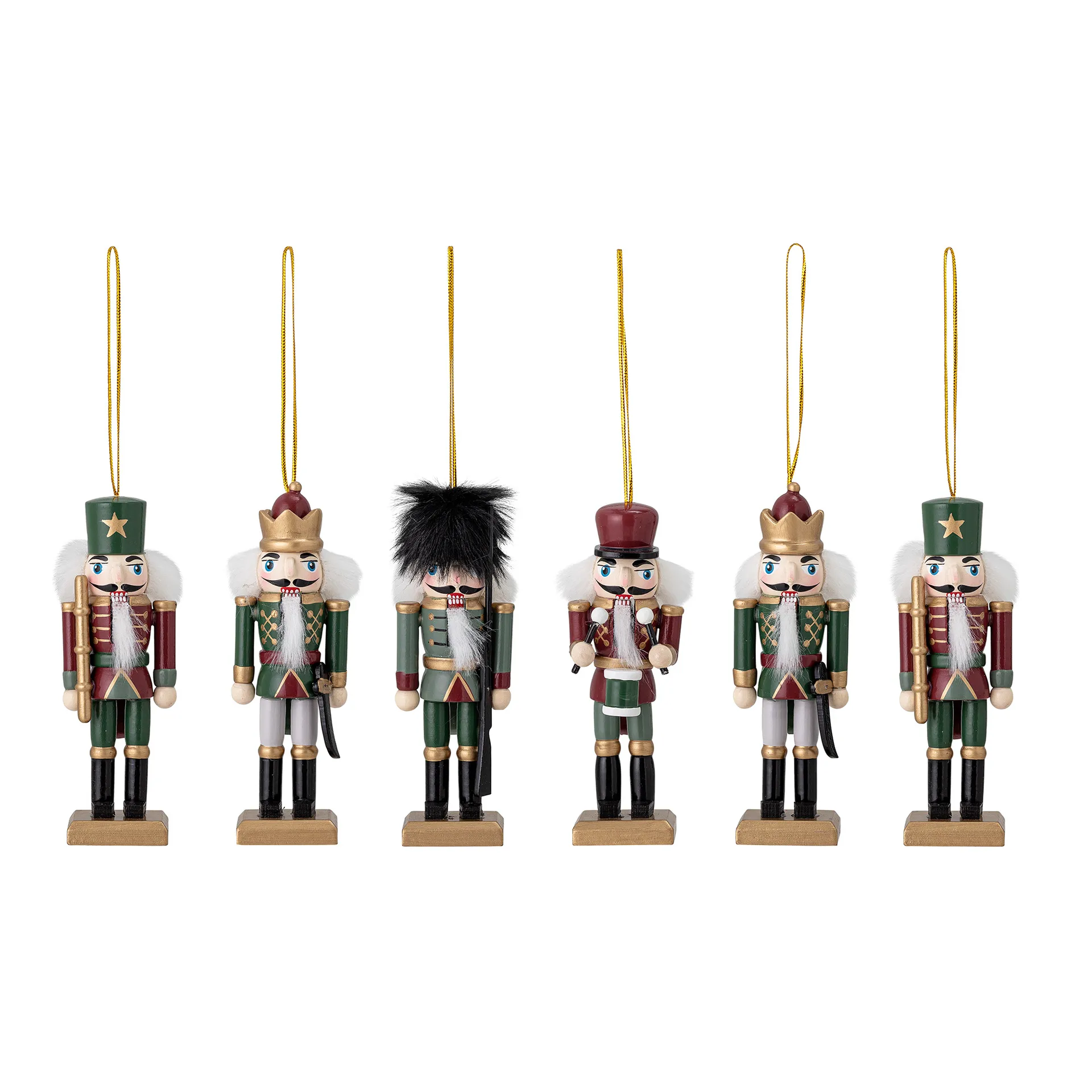 Bloomingville Décoration de Noël Casse-Noisette Nikita 6 Pièces Vert