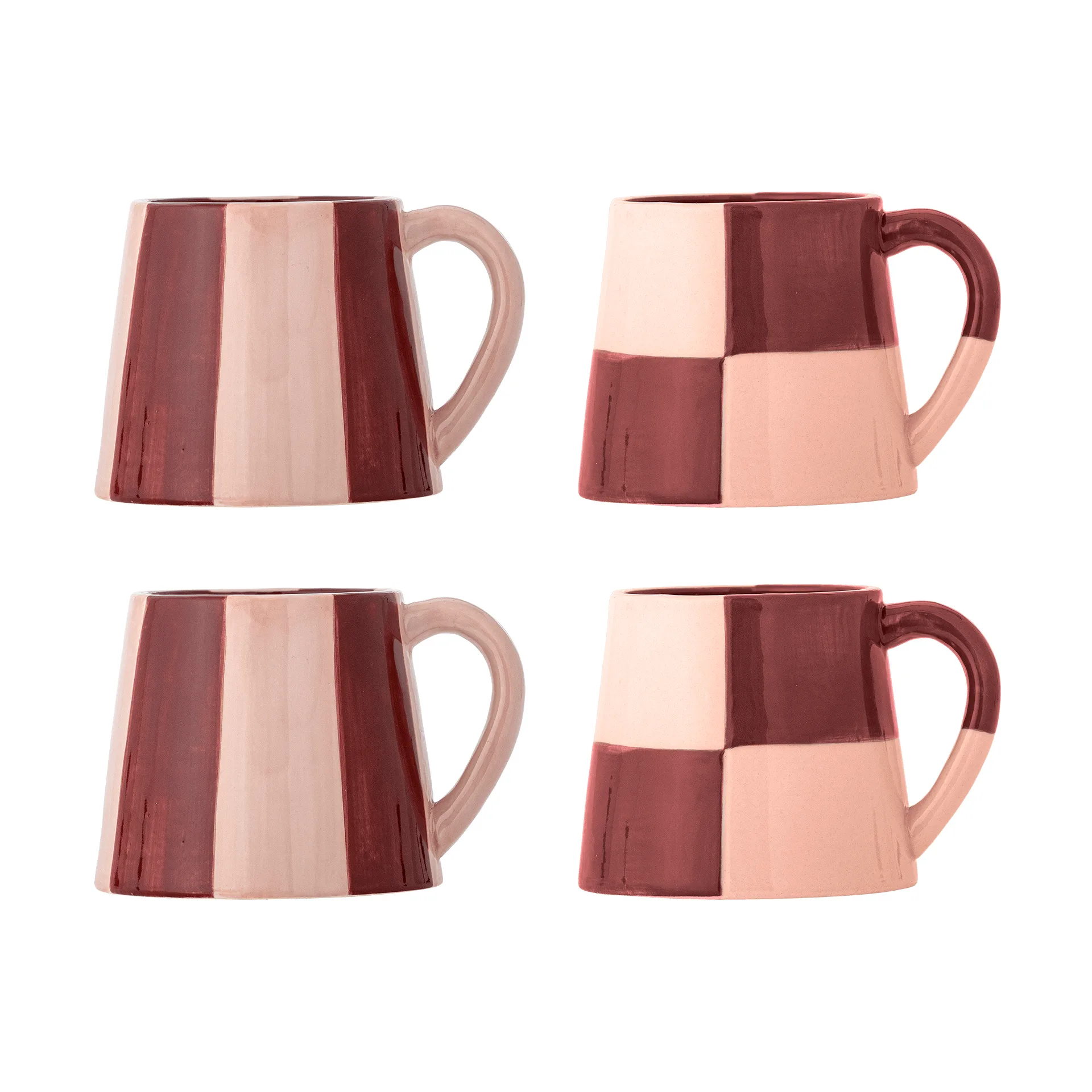Bloomingville Floki mugg Rose, 4 delar