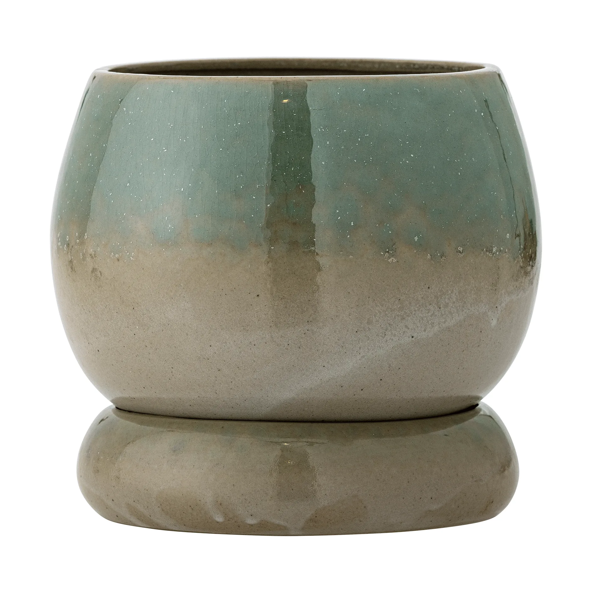 Bloomingville Imke ruukku alusvadilla Green, 18,5x17,5 cm