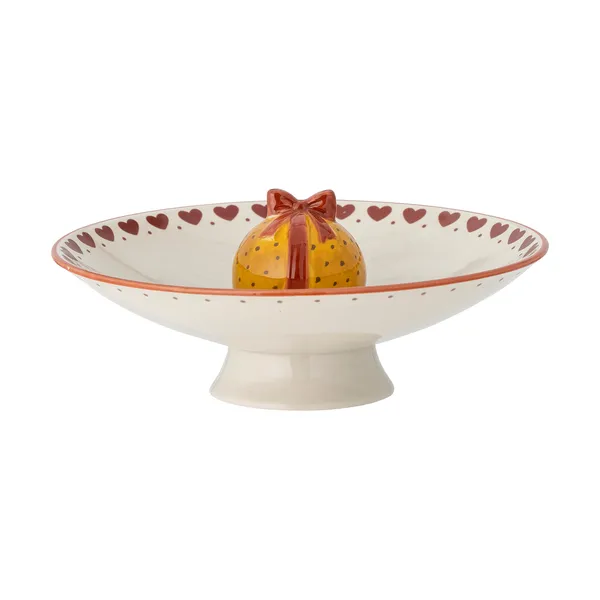 Jolly serveringsskål på fot Ø24 cm, Vit