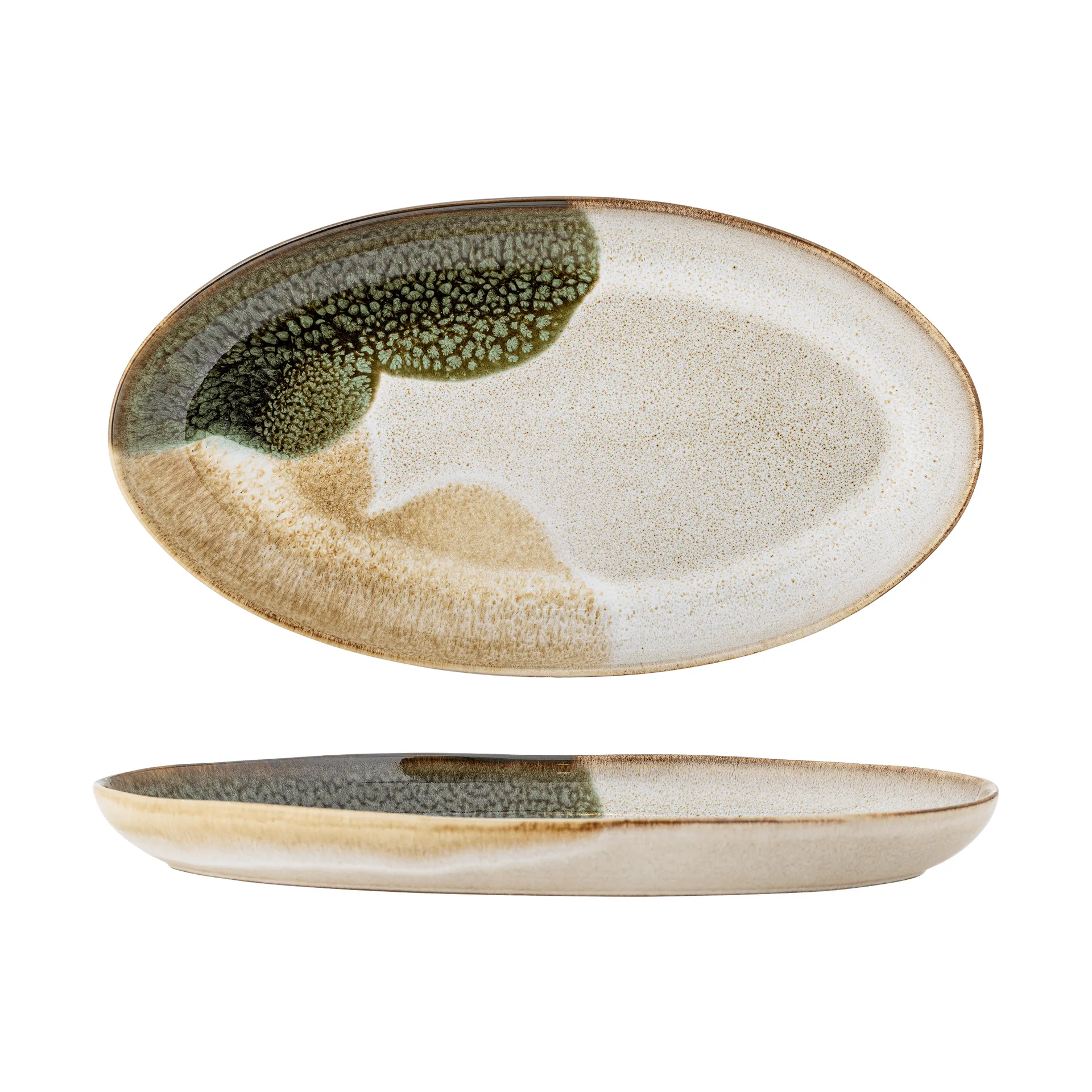 Bloomingville Jules serveringsfad Green, 33,5x18,5 cm