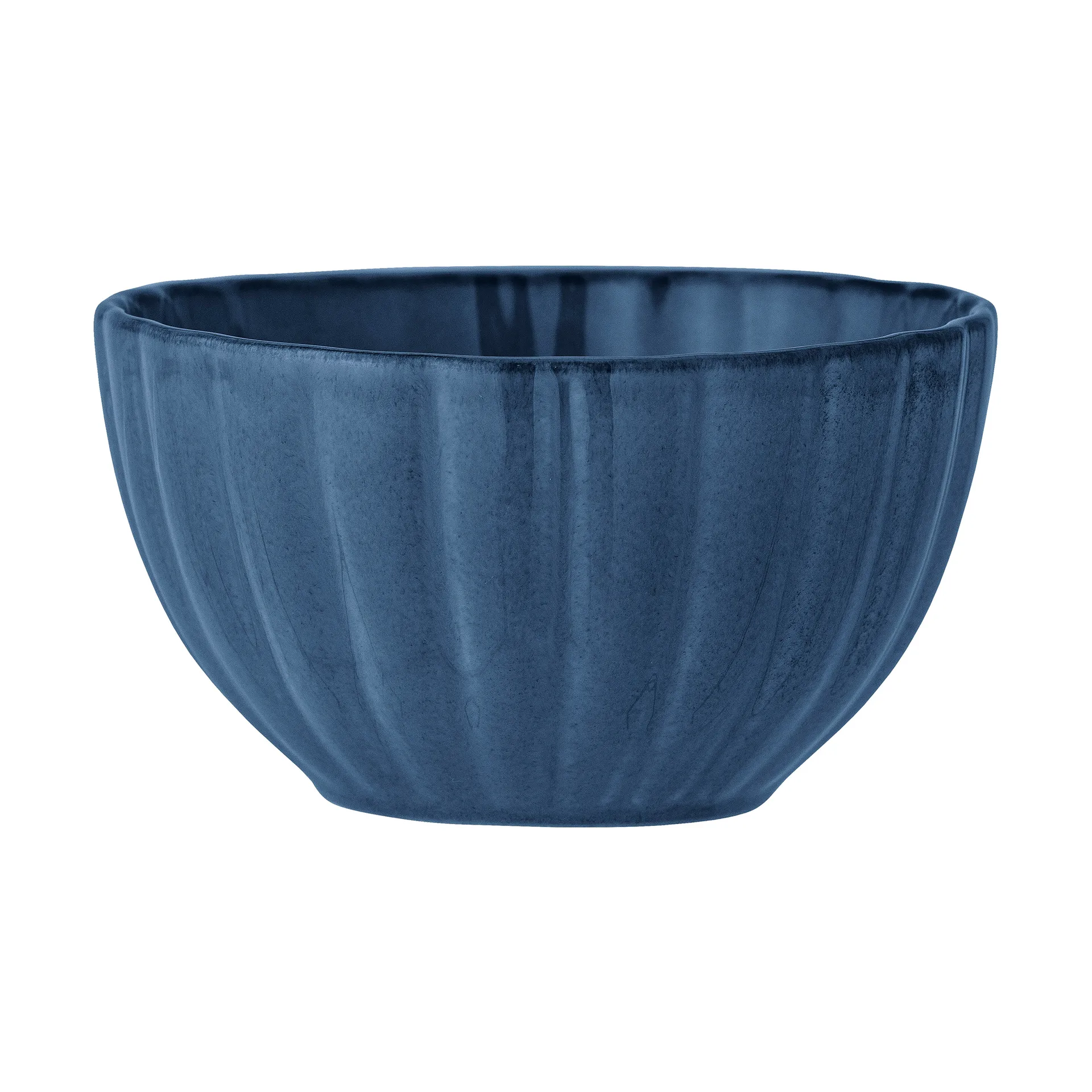 Bloomingville - Latina Skål, Blå, Stentøj, D12xH6,5 cm