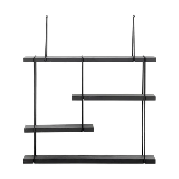 Lewis vägghylla 60x65 cm, Black firwood