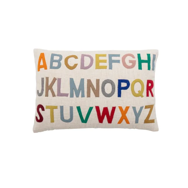 Lexi kudde alfabetet 40x60 cm, White-multi
