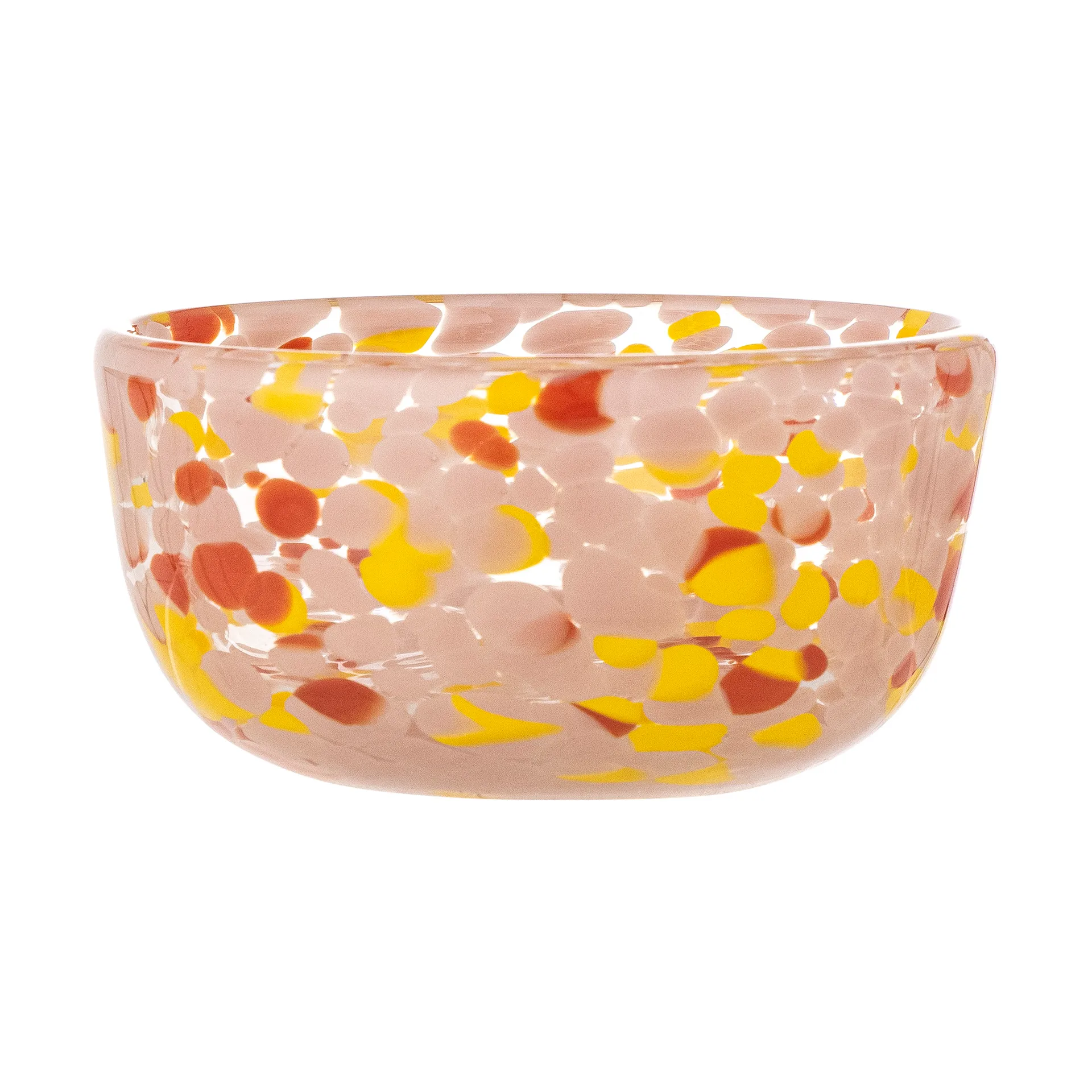 Bloomingville - Lilya Skål, Rosa, Glas, D11,5xH6 cm