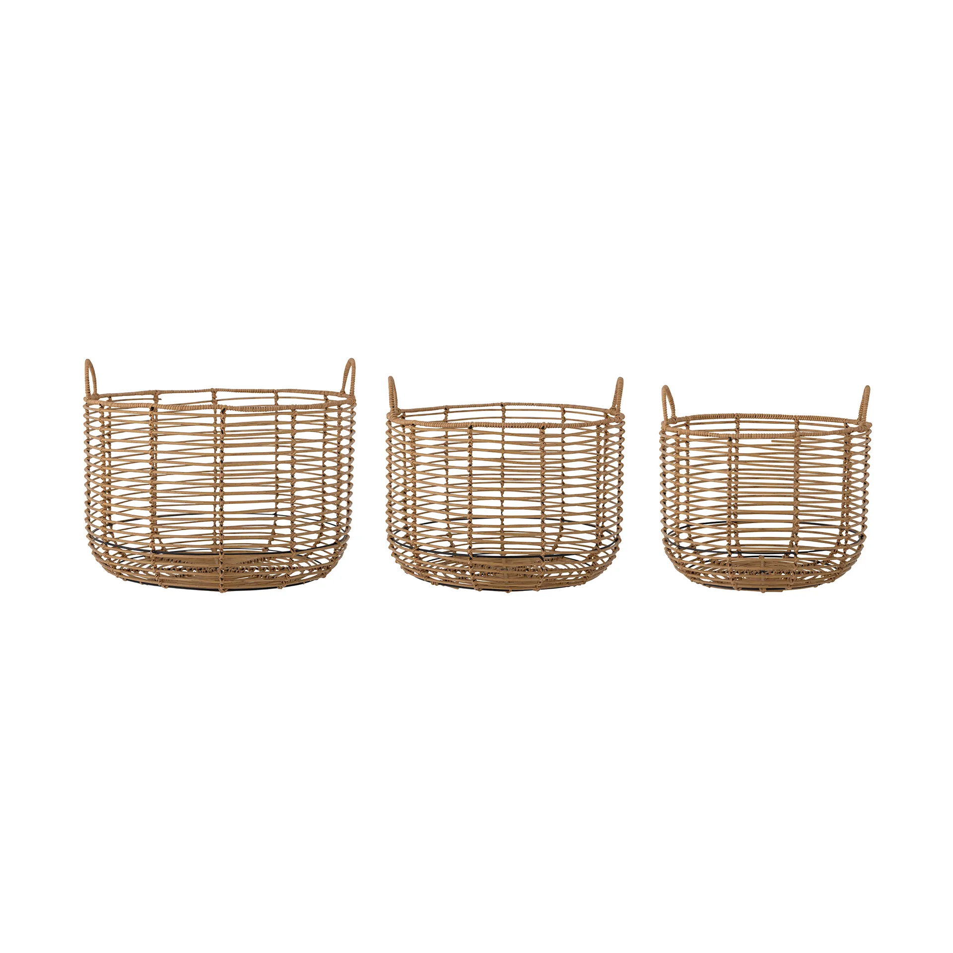 Opbevaringskurv Bloomingville Mekkel Ø44 x H36 cm natur polyrattan