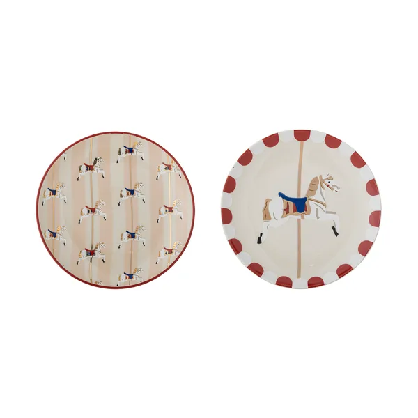Merry-go-round tallrik Ø16 cm 2 delar, Beige