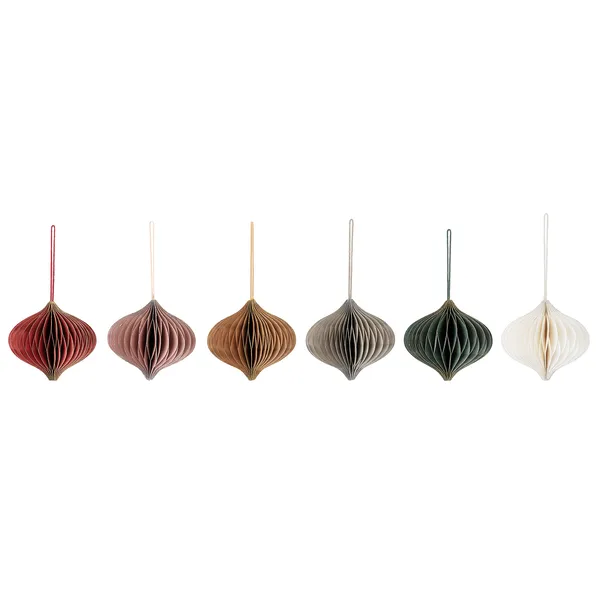 Milay julhänge 9 cm 6 delar, Multi