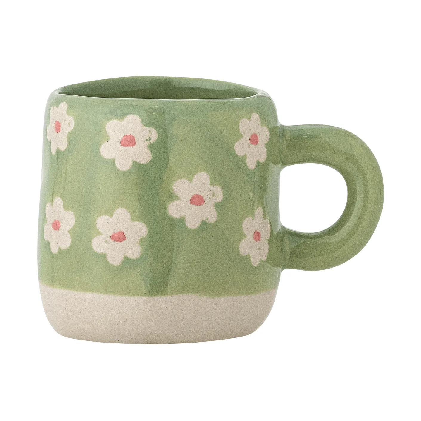 Bloomingville Millie kopp 11 cl Grön, blommor