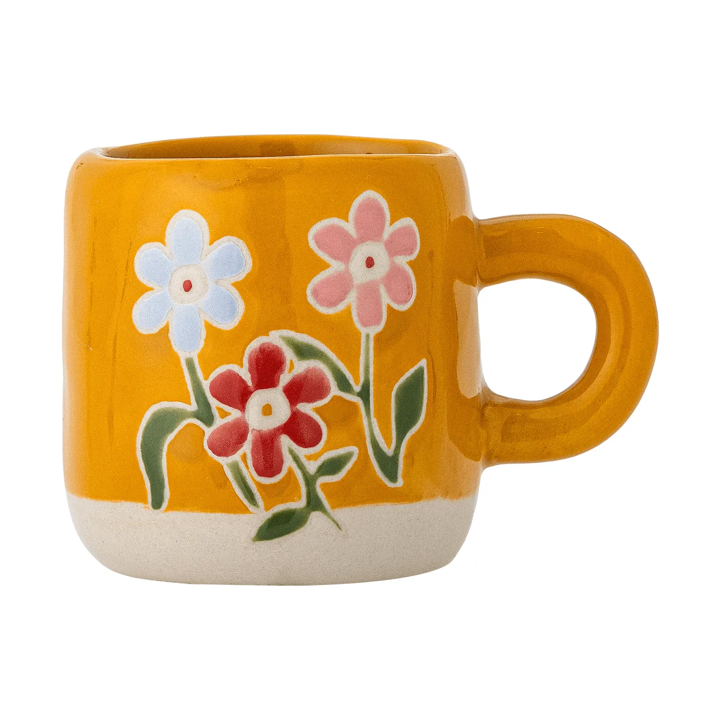 Bloomingville Millie kopp 11 cl Gul, blommor