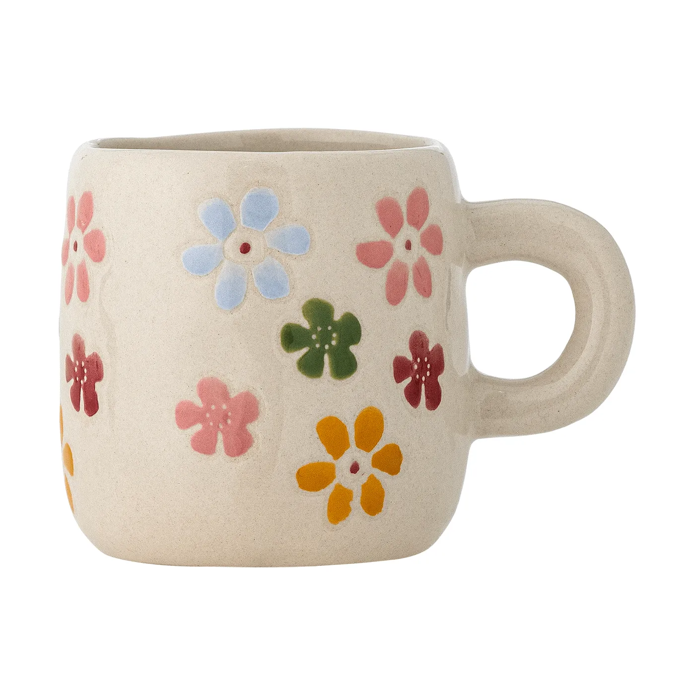 Bloomingville Millie kopp 11 cl Vit, blommor